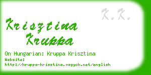 krisztina kruppa business card